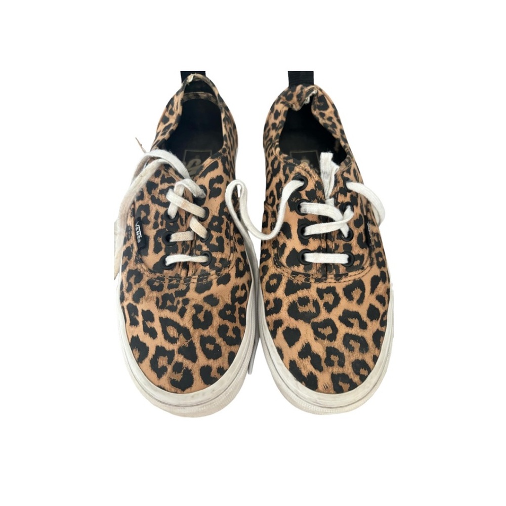 Unisex Vans Lace Up Leopard Cheetah Print Classic Sneakers - Size 5